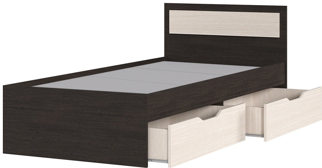 Кровать Doma Garmonia-Lite Classic 01 90x200см с матрасом коричнево-бежевая купить,NaN