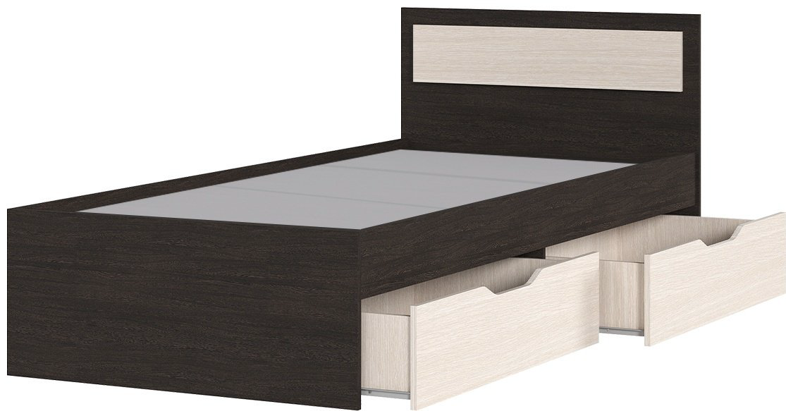 Кровать Doma Garmonia-Lite Classic 01 90x200см с матрасом коричнево-бежевая купить,NaN