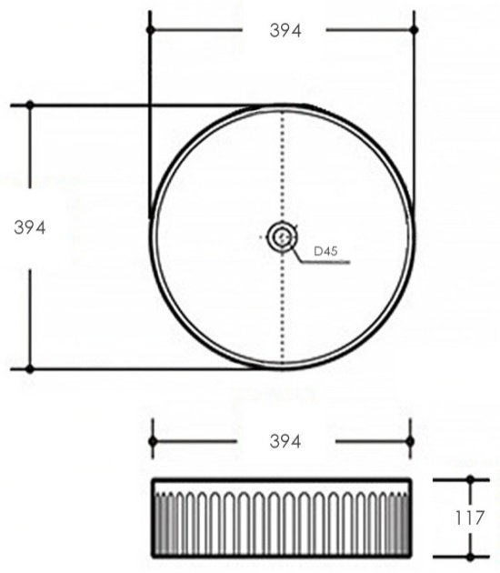 Раковина Comforty CF178760D накладная круглая 39, санфарфор