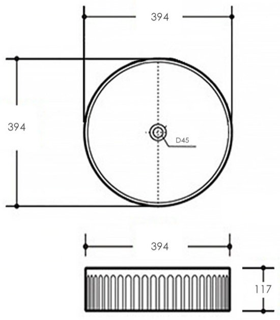 Раковина Comforty CF178760D накладная круглая 39, санфарфор купить,69451