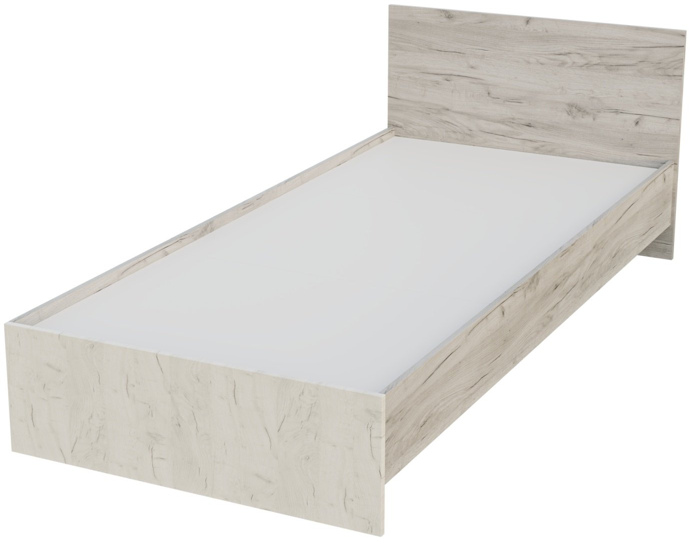 Кровать Doma Bassa 90x200см с матрасом бело-серая купить,NaN