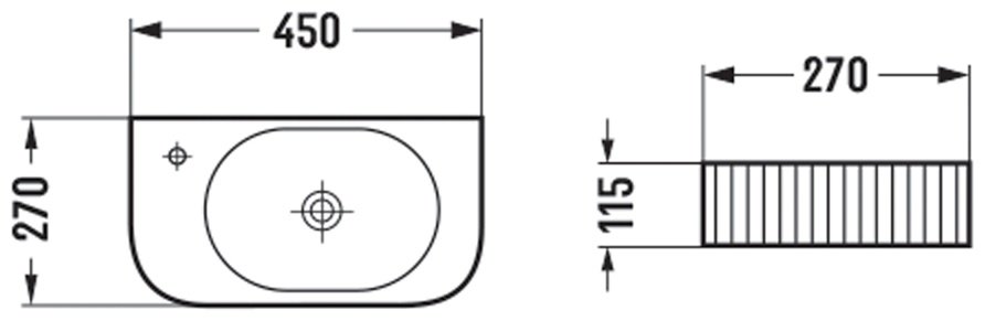 Раковина Vincea VBS-503 накладная прямоугольная 27, фарфор купить,NaN