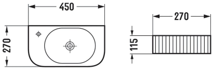 Раковина Vincea VBS-503 накладная прямоугольная 27, фарфор купить,NaN