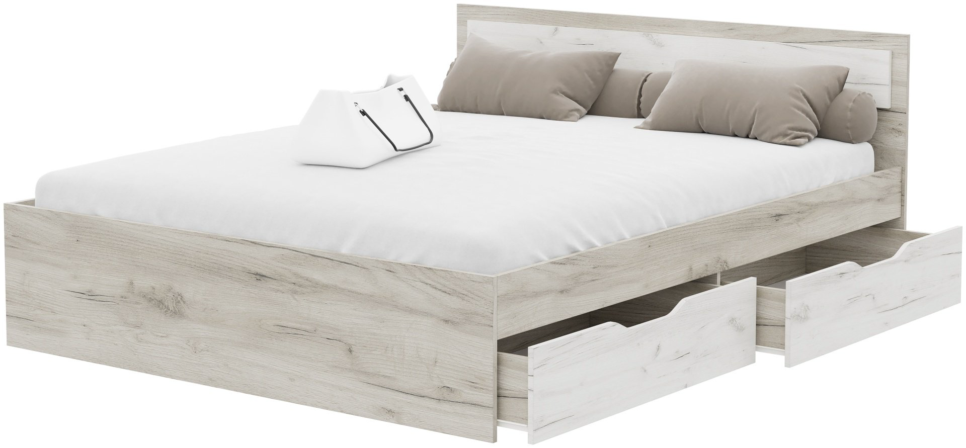 Кровать Doma Garmonia-Lite 180x200см белый/светло-серый купить,NaN