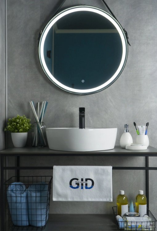 Раковина GID-ceramic N9442 накладная квадратная 44, керамика