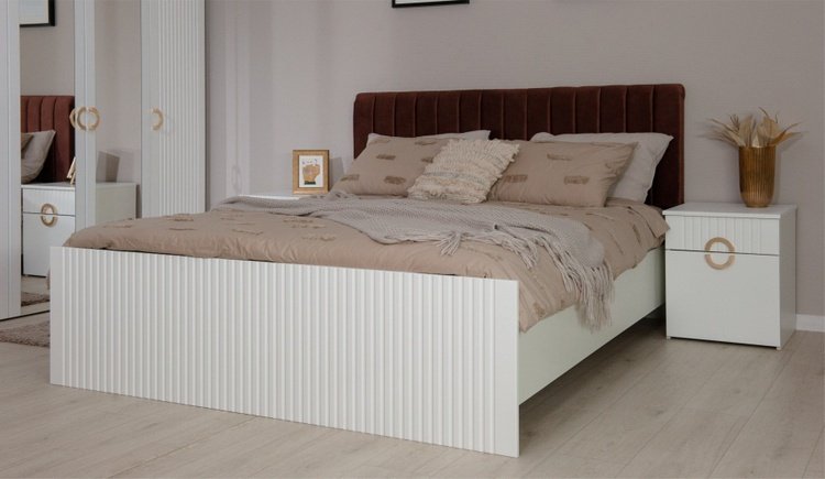Кровать Imperial Миа 160x200см белая купить,NaN