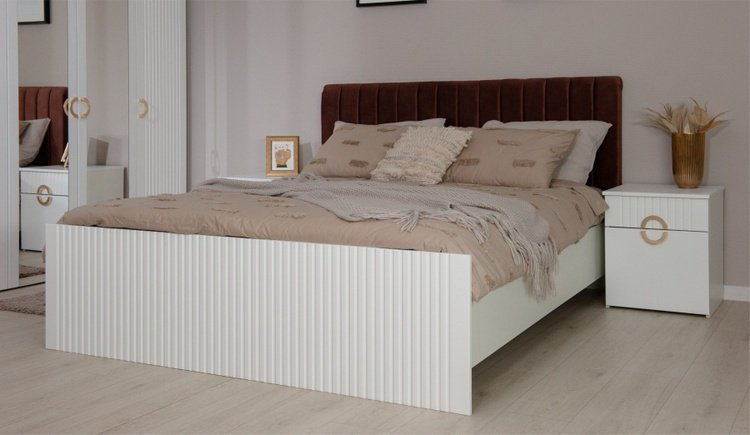 Кровать Imperial Миа 160x200см белая купить,NaN