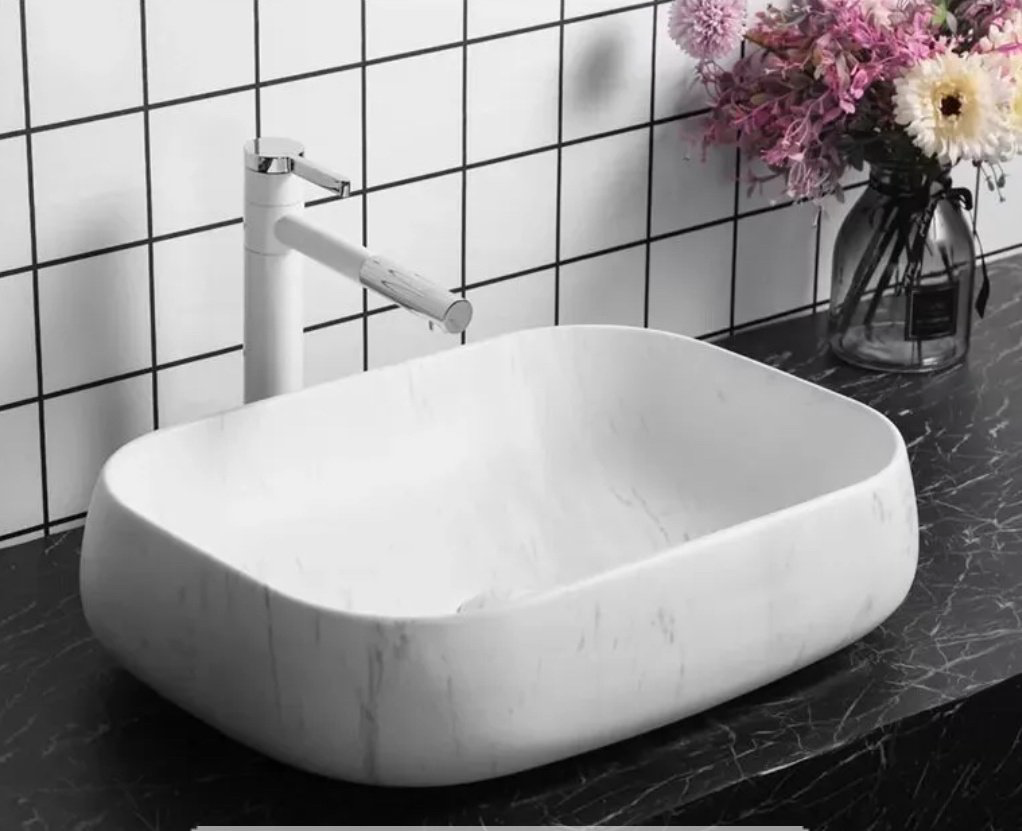 Раковина CeruttiSPA CR0086 MMW1 накладная овальная 40 см, фарфор купить,89000