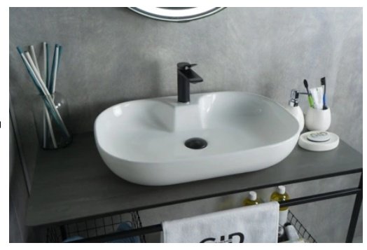 Раковина GID-ceramic N9446b накладная овальная 61, керамика