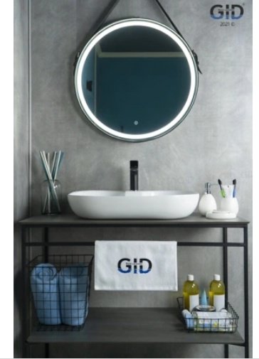 Раковина GID-ceramic N9446b накладная овальная 61, керамика