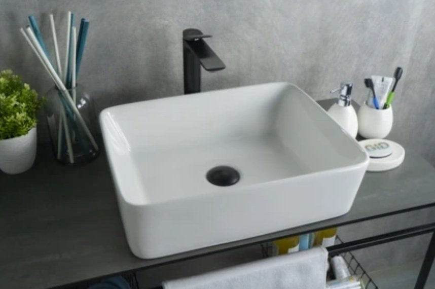 Раковина GID-ceramic N9103 накладная прямоугольная 48, керамика купить,91540