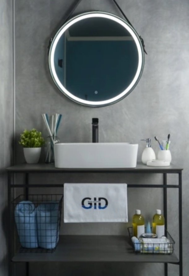Раковина GID-ceramic N9103 накладная прямоугольная 48, керамика