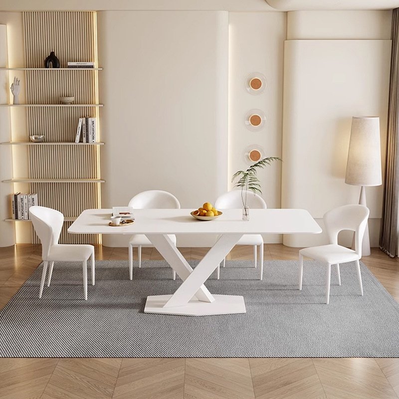 Комплект Home Collection Manchester, стол 160х90 см + 8 стульев, белый купить,NaN