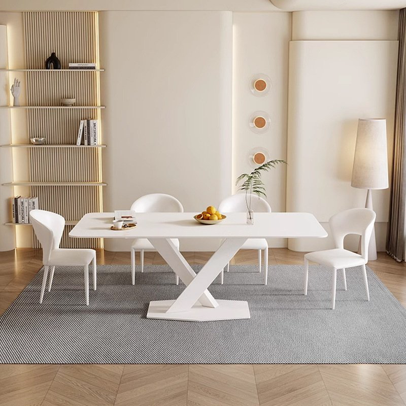Комплект Home Collection Manchester, стол 160х90 см + 8 стульев, белый купить,NaN