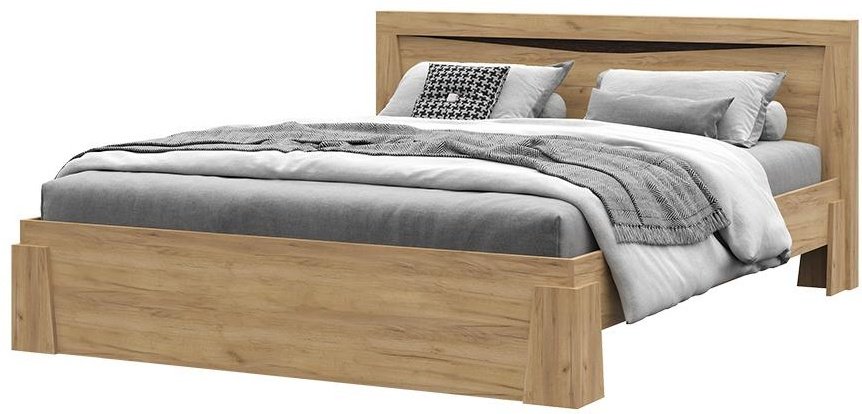 Кровать Doma Pola 5816581 160x200см с матрасом коричневая купить,NaN
