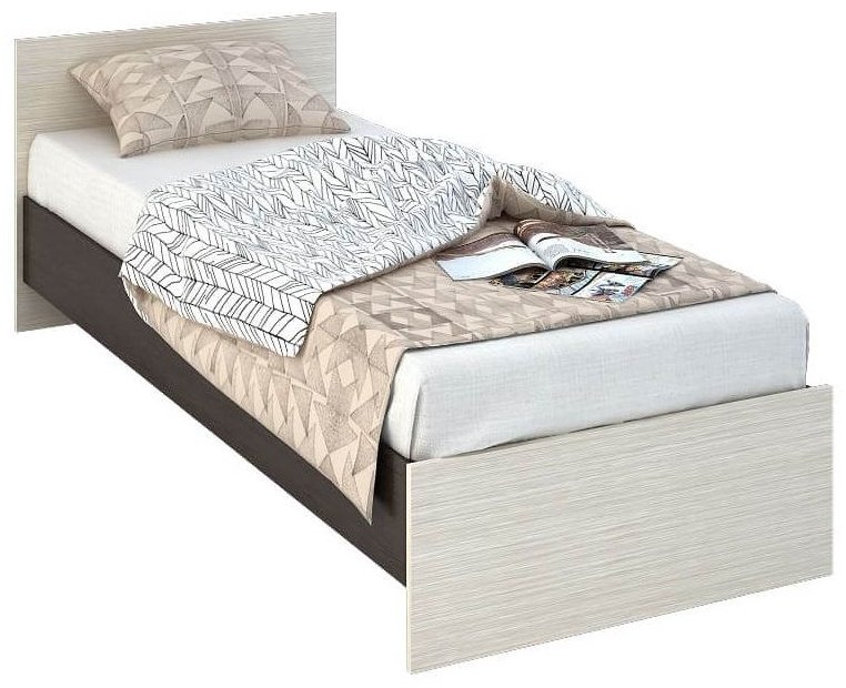 Кровать Doma BS 90x200см с матрасом коричнево-бежевая купить,NaN