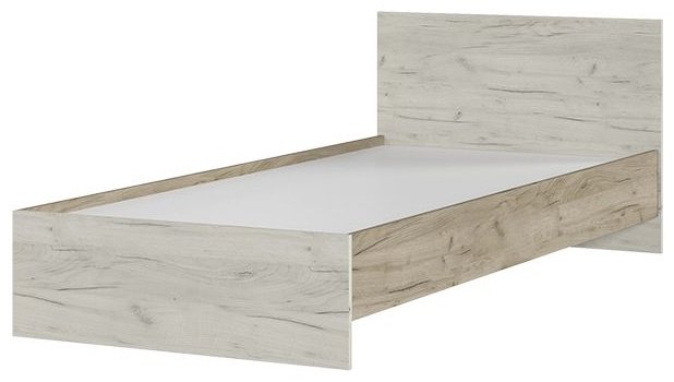 Кровать Doma BS 90x200см с матрасом коричнево-бежевая купить,NaN