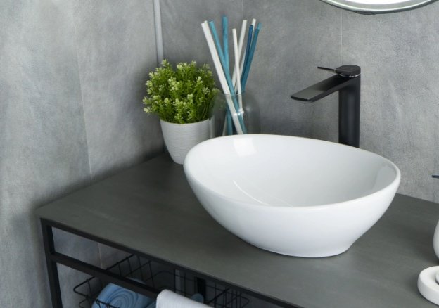 Раковина GID-ceramic N9138 накладная овальная 41, керамика
