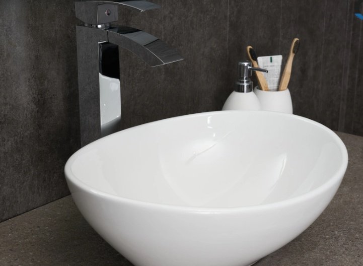 Раковина GID-ceramic N9138 накладная овальная 41, керамика