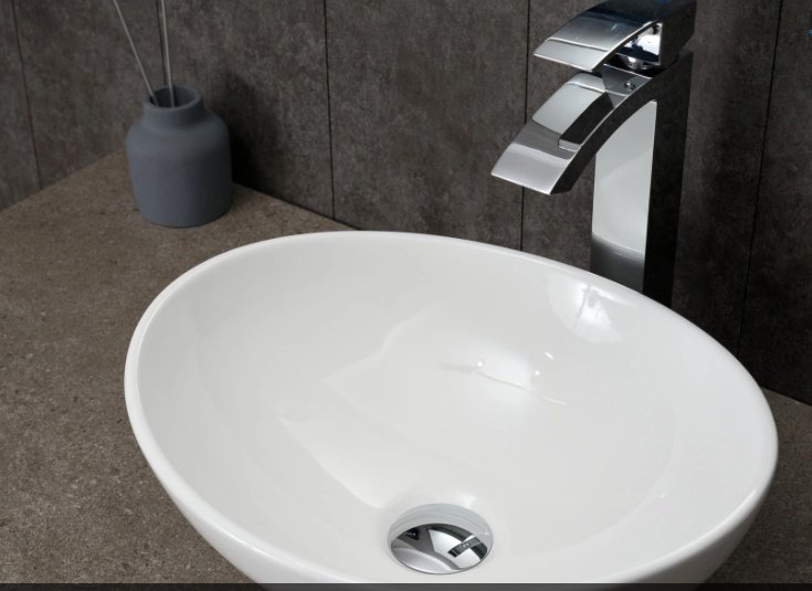 Раковина GID-ceramic N9138 накладная овальная 41, керамика
