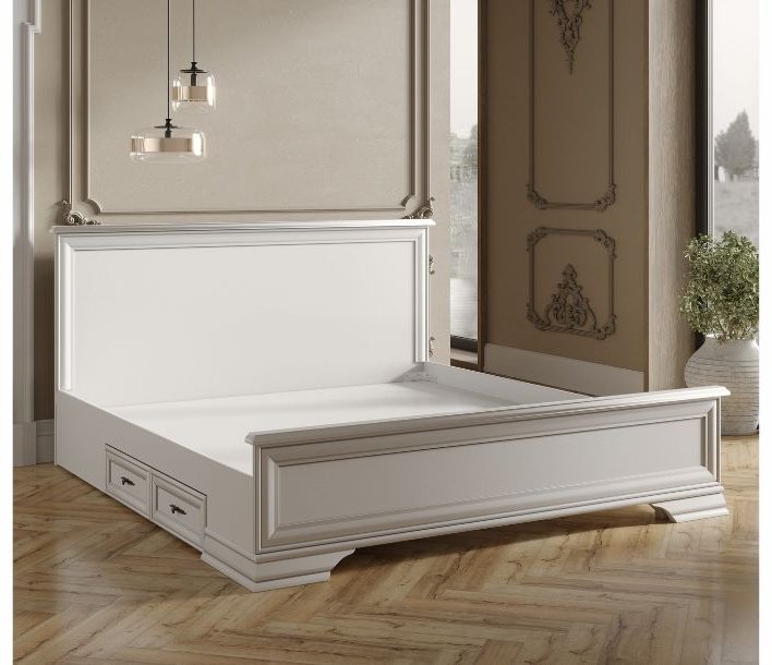 Кровать Doma Kentuk 8651418 180x200см с матрасом белая купить,NaN