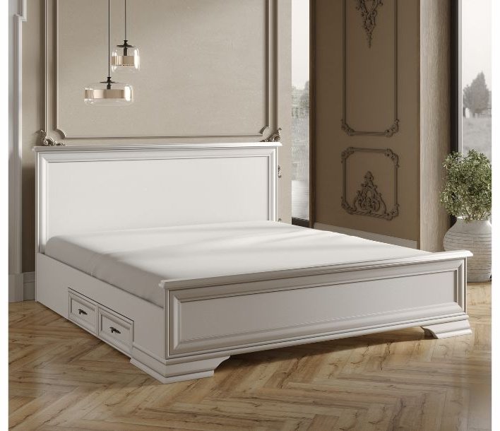 Кровать Doma Kentuk 8651418 180x200см с матрасом белая купить,NaN