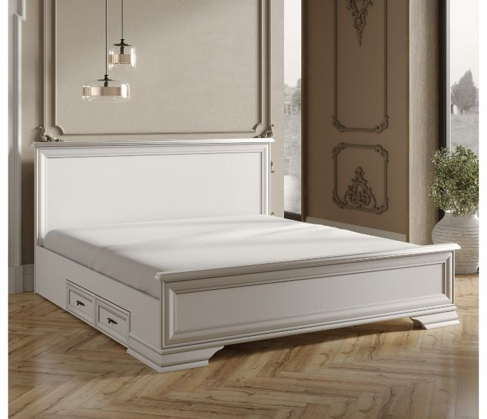 Кровать Doma Kentuk 8651418 180x200см с матрасом белая купить,NaN