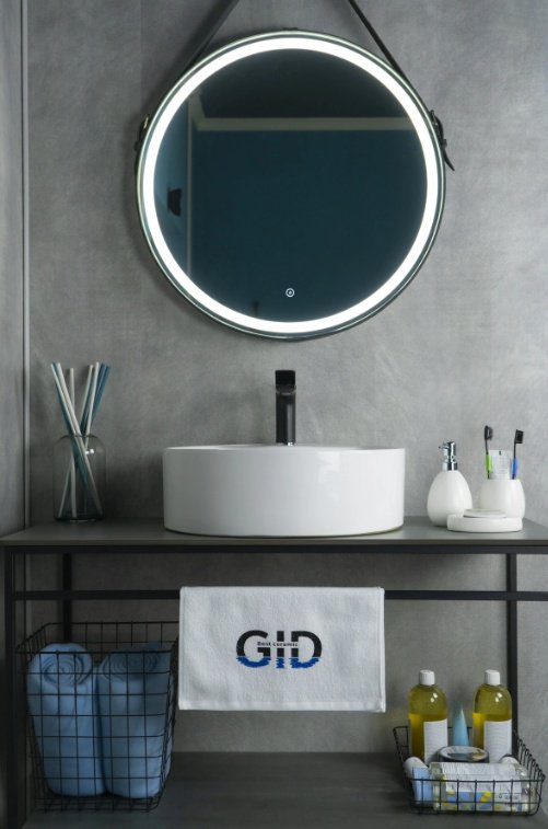 Раковина GID-ceramic N9008b накладная круглая 46, керамика