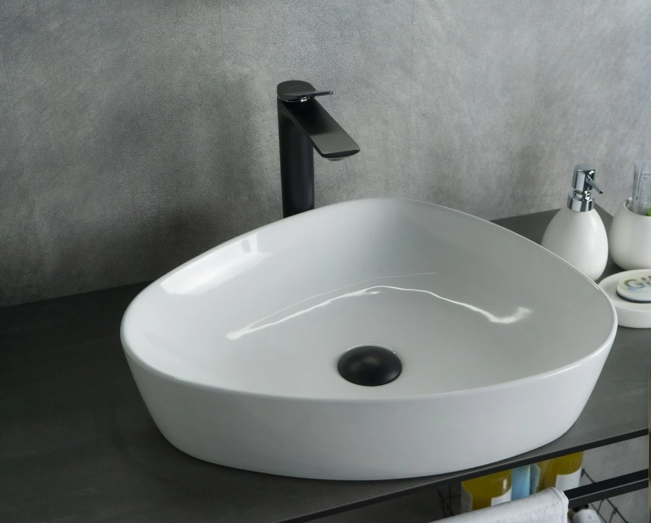Раковина GID-ceramic N9386 накладная нестандартная 40, фаянс