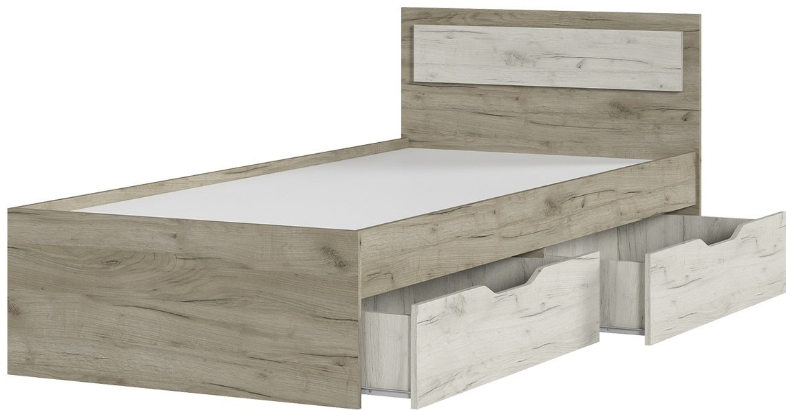 Кровать Doma Garmonia-Lite Бали 90x200см с матрасом белый/светло-серый купить,NaN