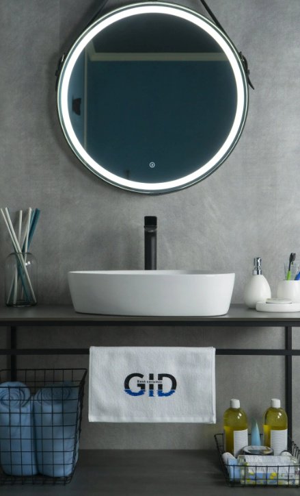 Раковина GID-ceramic N9386 накладная нестандартная 40, фаянс
