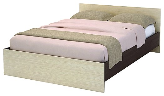 Кровать Doma BS 160x200см с матрасом коричнево-бежевая купить,NaN