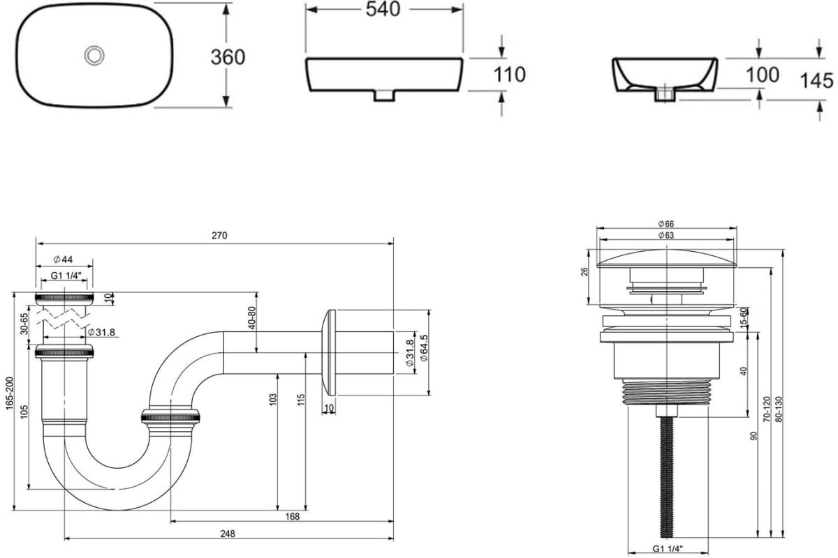 Раковина Lavinia Boho Bathroom Sink 21520002 накладная овальная 36, фарфор купить,NaN