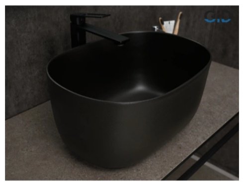 Раковина GID-ceramic N9302bg накладная овальная 45, керамика