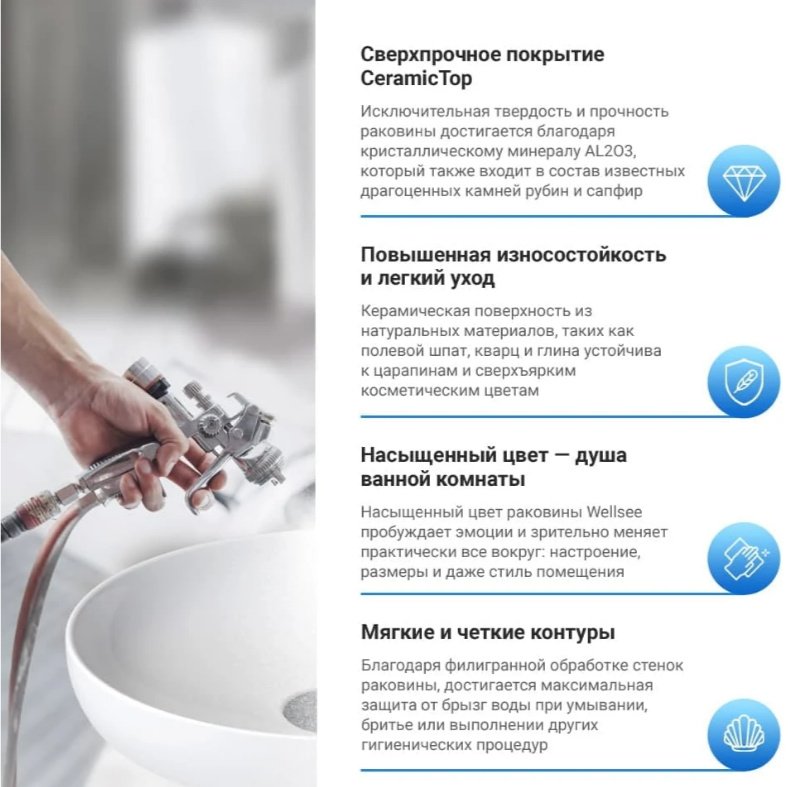 Раковина Wellsee 201005256 подвесная прямоугольная 65, фаянс купить,NaN