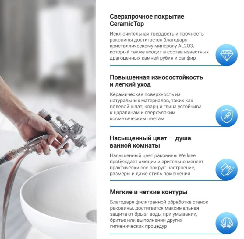 Раковина Wellsee 201005256 подвесная прямоугольная 65, фаянс купить,NaN