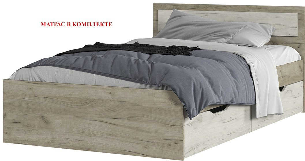 Кровать Doma Garmonia-Lite Classic 01 120x200см с матрасом белый/светло-серый купить,NaN