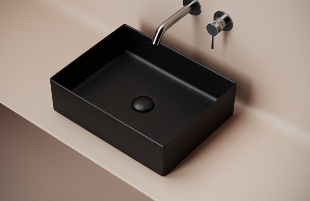 Раковина Ceramicanova CN6069MB накладная прямоугольная 47, санфарфор