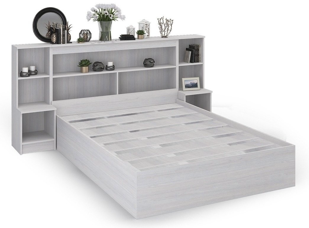 Кровать Doma BS 160x200см с матрасом светло-серая купить,NaN