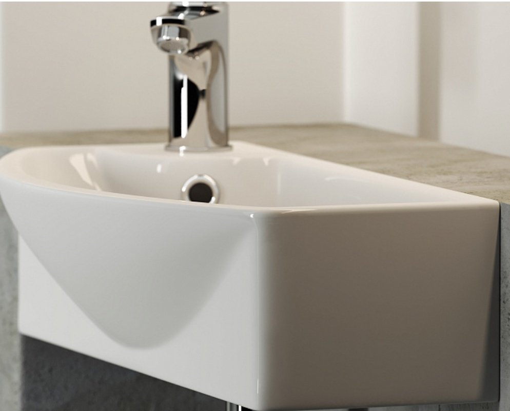 Раковина Ceramicanova CN6038R подвесная прямоугольная 45, санфарфор
