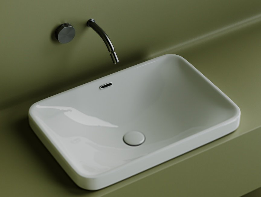 Раковина Ceramicanova CN5041 врезная прямоугольная 60.5, санфарфор купить,178674