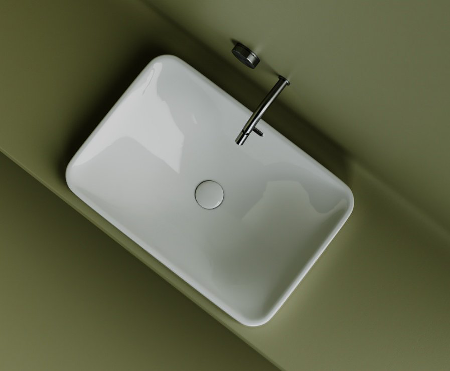 Раковина Ceramicanova CN5041 врезная прямоугольная 60.5, санфарфор купить,178674