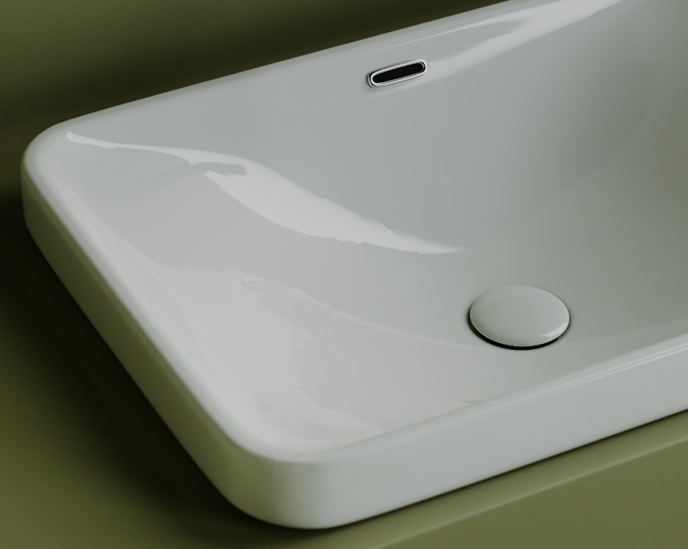 Раковина Ceramicanova CN5041 врезная прямоугольная 60.5, санфарфор