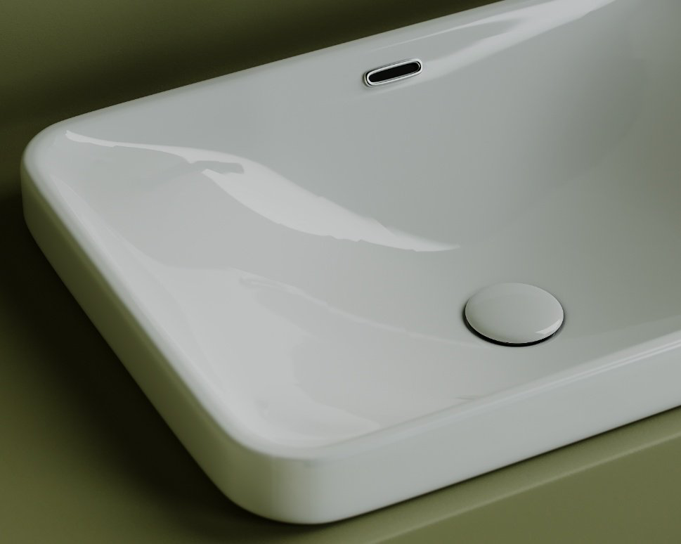 Раковина Ceramicanova CN5041 врезная прямоугольная 60.5, санфарфор купить,178674