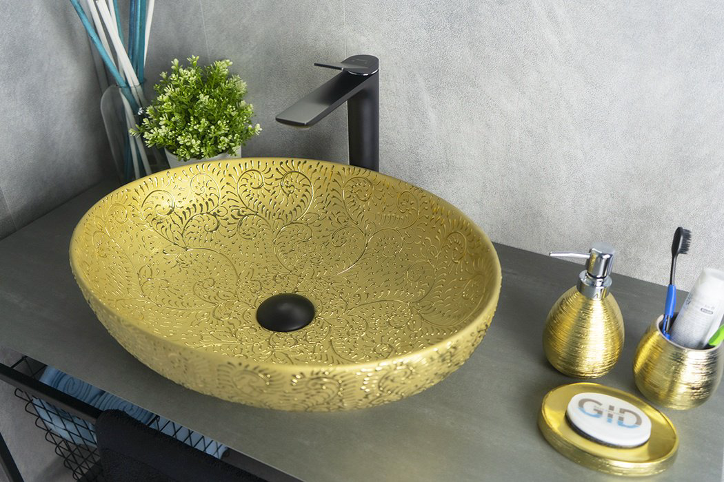 Раковина GID-ceramic Nc444 накладная овальная 39, керамика купить,NaN