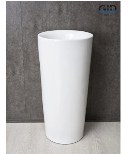 Раковина GID-ceramic Nb130w с пьедесталом круглая 41, керамика