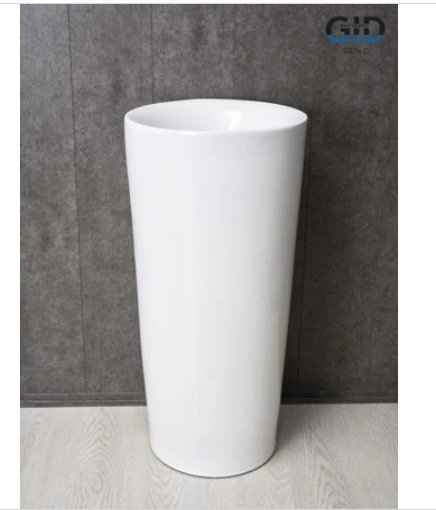 Раковина GID-ceramic Nb130w с пьедесталом круглая 41, керамика купить,362200