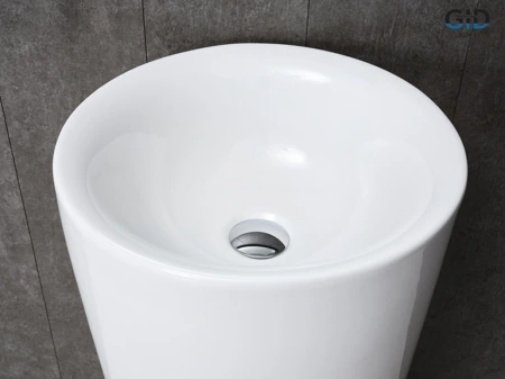 Раковина GID-ceramic Nb130w с пьедесталом круглая 41, керамика