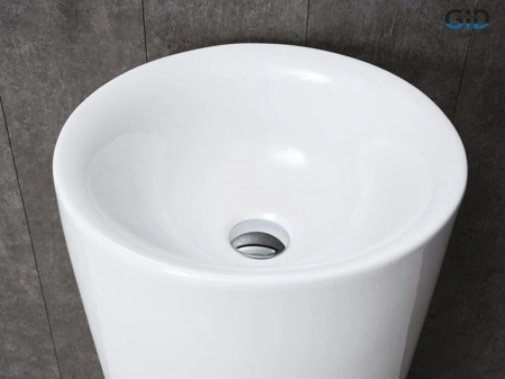 Раковина GID-ceramic Nb130w с пьедесталом круглая 41, керамика купить,362200
