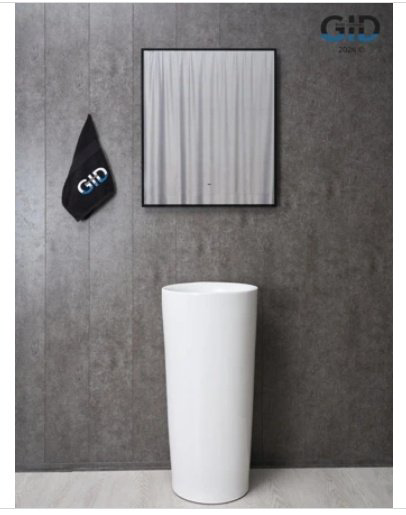 Раковина GID-ceramic Nb130w с пьедесталом круглая 41, керамика купить,362200